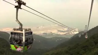 Ngong Ping Cable Car from Big Buddha. Нгонг Пинг от Бол. Будды (1854sp)