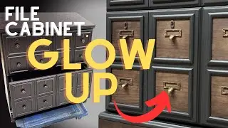 DIY DARK ACADEMIA : STUNNING filing cabinet makeover