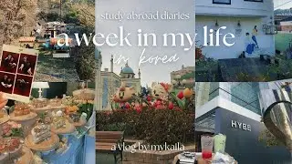 STUDY ABROAD in KOREA 🎠 everland, day trips, kpop cafes, first day of snow [ep. 9]