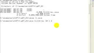 F1L6@12 InitArray java   using command line arguments to initialize an array