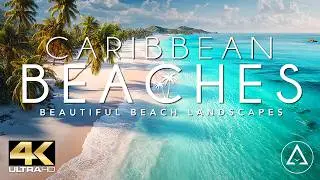Caribbean Beaches Aerial Journey in 4K | Chill Island Vibes