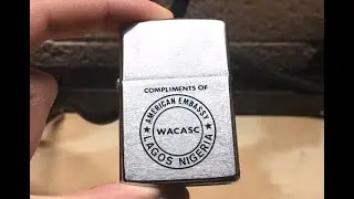 Zippo *RARE* US Nigerian Embassy Lighter - Zippo ASMR