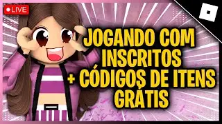 🔴LIVE! JOGANDO COM INSCRITOS + CÓDIGOS DE ITENS GRÁTIS NO ROBLOX