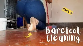 Cleaning broken glass barefoot | I run into some bugs