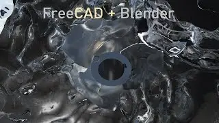Render and Animation FreeCAD Model in Blender with Fluid Simulation
