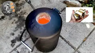 Making a home metal foundry | Casting brass shiny ingots