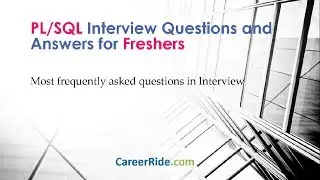 PL/SQL Interview Questions and Answers for Freshers