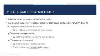 26. Evidence Gathering Procedures