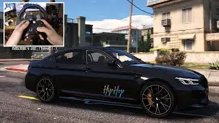 BMW M5 2021 - GTA V | Logitech G29 🔥 When GTA VI ? Who waiting? REVIEW