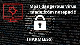 How to create dangerous harmless virus using notepad
