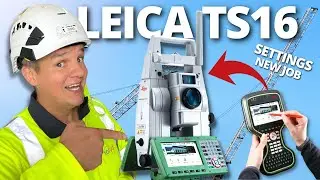 How to use a TOTAL STATION. Opening a new job & Prisms.