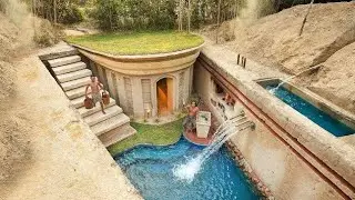90 Days Built Underground Temple Tunnel and Water Slide Pool
