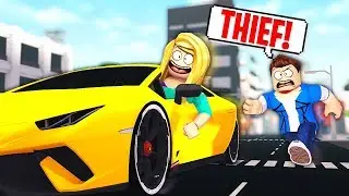 A random GOLD DIGGER Stole My SPORTS CAR !? - Roblox Roleplay (Mad City)
