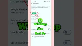 How to Backup Your WhatsApp Chat || Backup WhatsApp Chat || 