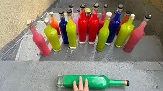 Breaking glass bottles 🙀🔥A Crushing Crunchy & Soft Things !🚧⚠️ #asmr #subscribe #bottle #like