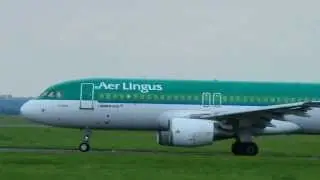 Crosswind landing of Airbus A340-300 Hi Fly in Prague