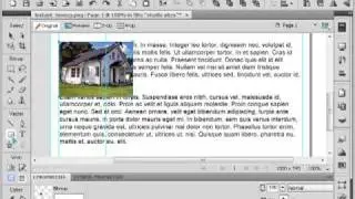 Обтекание картинки текстом в Adobe Fireworks CS4