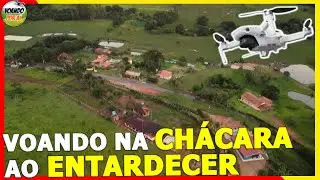 VOO DE DRONE DJI MINI 2 AO ENTARDECER NA CHÁCARA EM ITAPEVA, MG.