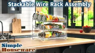 Simple Houseware Stackable Can Rack Organizer Assembly