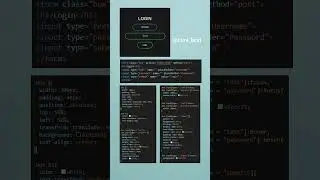 Login Form in html and css 