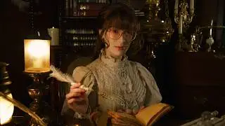 The Grimoire Scribe 🖋️ 📜 Dark Academia ASMR (old paper, dip-pen writing, soft whispers & ambience)