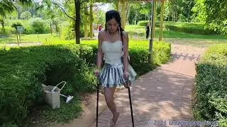 Alisa: Sak Amputee Girl at Wetland Park