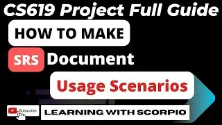 Usage Scenario| How to make Usage Scenario| Usage Scenario in SRS| Final Project CS619
