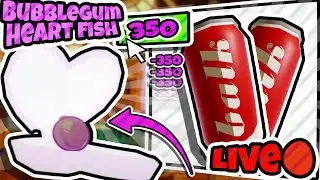 🔴GETTING BUBBLEGUM HEART FISH in Roblox Fishing Simulator  *PART 3* ~~🪙100 Robux Giveaway🔴
