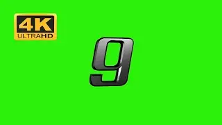 4k Cuenta atrás de 10 a 0 green screen súper alta calidad - 4k Countdown green screen high quality