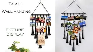 DIY How to Make Photo Display | Tassel Wall Hanging With Wool