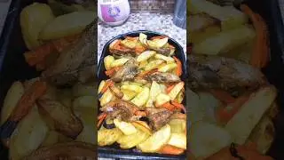 Овщи запечёные с грудинкой.#грудинка #овощи#запекание #картофель #картошкарецепт #shorts
