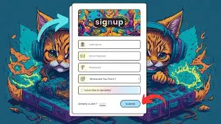 Login Form using HTML & CSS only with stunning looks 😎 and responsive  | No JavaScript #cat  #css