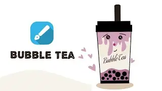 Bubble Tea or Boba Tea Drawing in Infinite Design English Tutorial Beginner