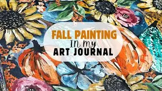fall painting in my art journal