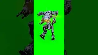 Battle robot green screen material 