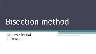 Bisection method