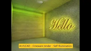 ArchiCAD - Cineware render - Self Illumination