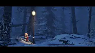 Winter Forest Snow  | Ambient Background | Christmas Snowman | Ambient Noise | 1 Hour