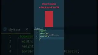 How to make a Bookmark in CSS #short #shorts #subscribe