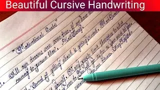 Beautiful cursive handwriting //Neat and clean handwriting