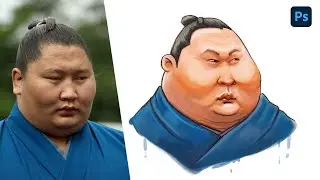 Menggambar Wajah pakai 2 brush di Photoshop