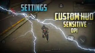 free fire settings⚙️ customhud+sensitivity+DPI 2GB ram Redmi 6a👽🇮🇳