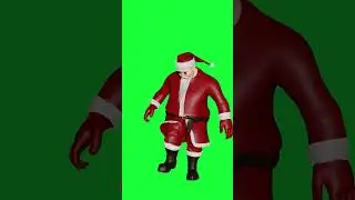 Santa Claus green screen animation #viral #short #3danimation
