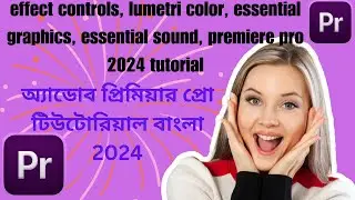 effect  controls, lumetri  color, essential  graphics, essential  sound, premiere pro 2024 tutorial,