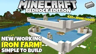 Minecraft Bedrock: IRON FARM! Simple/Working! 420+ Iron/Hour! 1.21 Update Tutorial