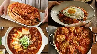 김치요리 4가지 : 김치볶음밥, 돼지고기 김치찌개, 김치말이찜, 김치수제비 4 Delicious ways to eat Kimchi [우리의식탁]