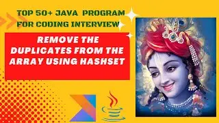 Java Program to Remove the duplicate element in the array using HashSet