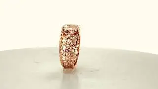 2023-105 DAHLIA OVAL KUNZITE RING, VINES RING