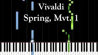 Vivaldi - Spring (from The Four Seasons) [Easy Piano Tutorial]