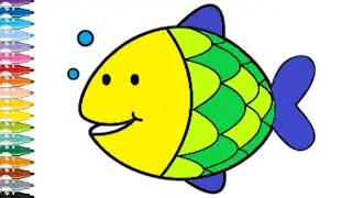 How to draw and color a fish